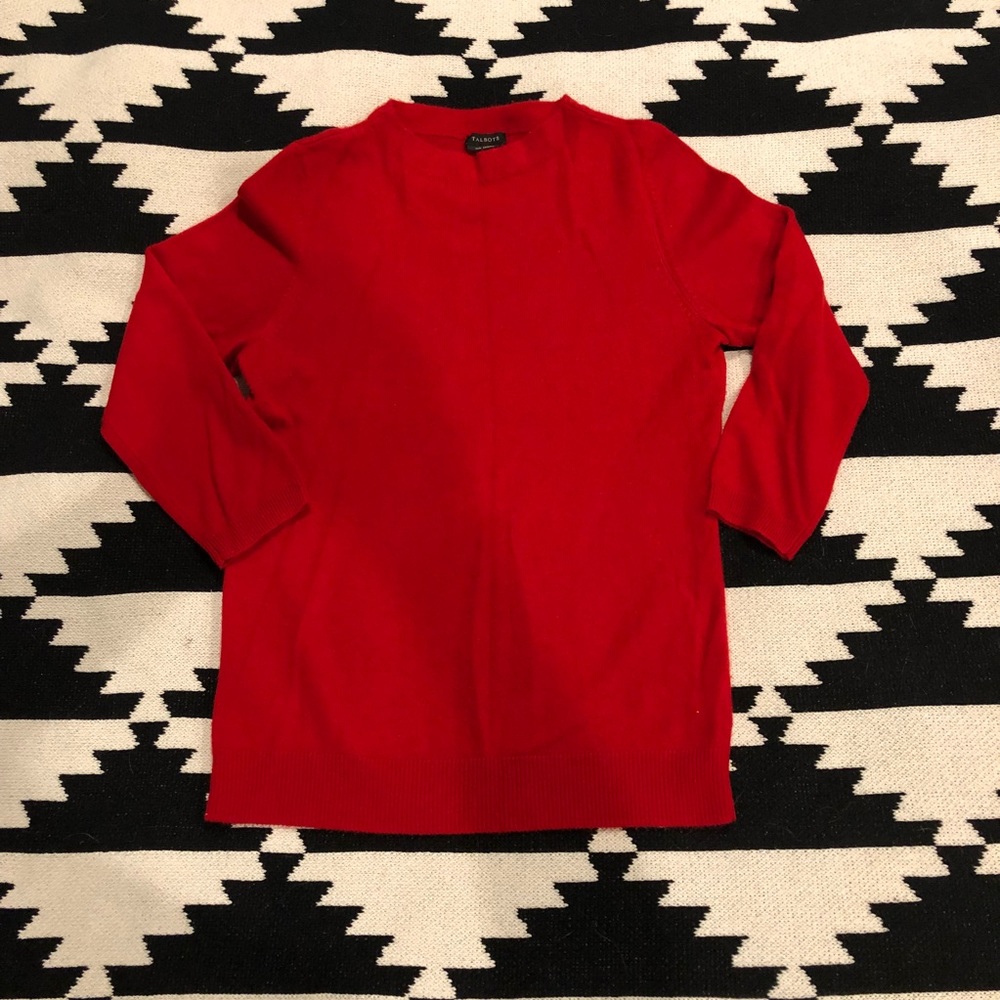 3/4 sleeve cashmere sweater